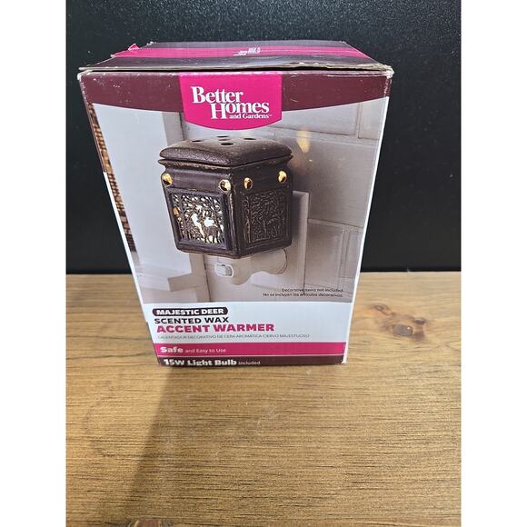 Scented Wax Warmer Better Homes & Garden Ceramic Plug-In Majestic Deer w/Lid - Picture 3 of 6